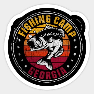 Fishing Camp Georgia summer vacation 2021 gifts Sticker